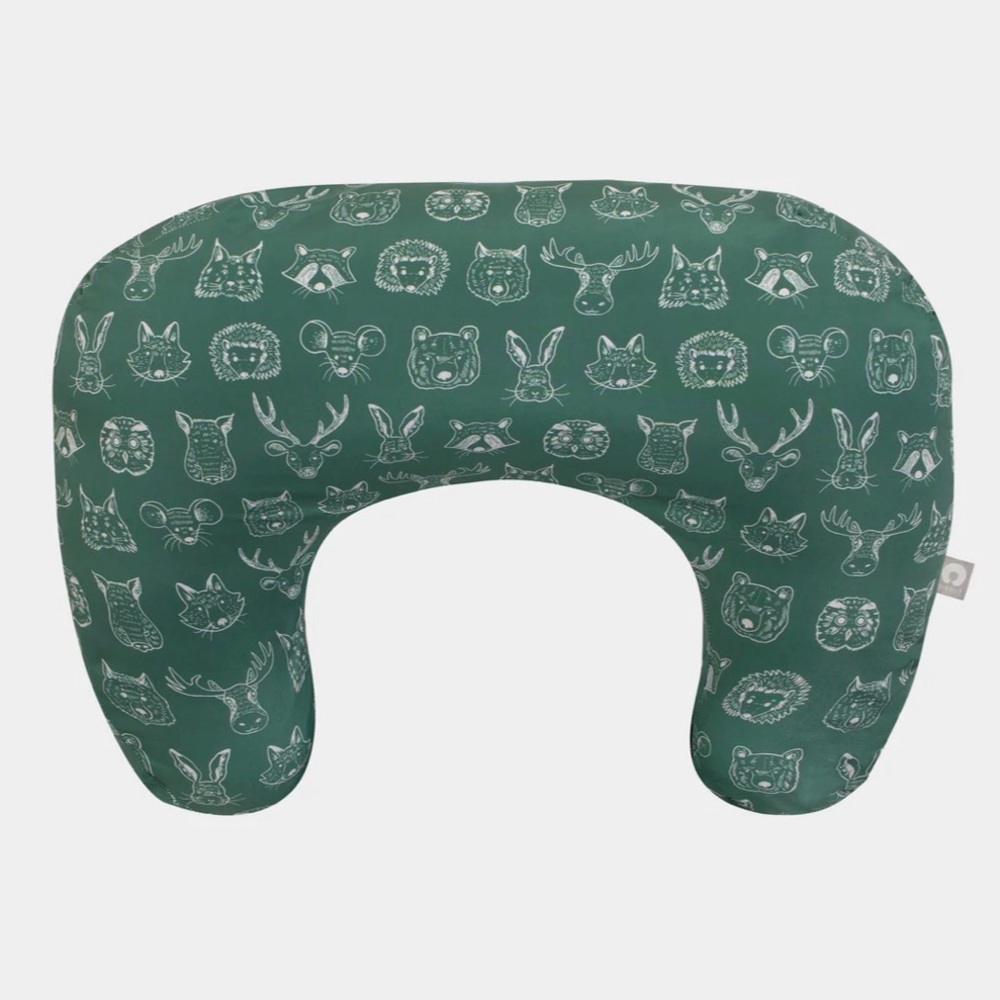 boppy nursing pillow - green forest animal